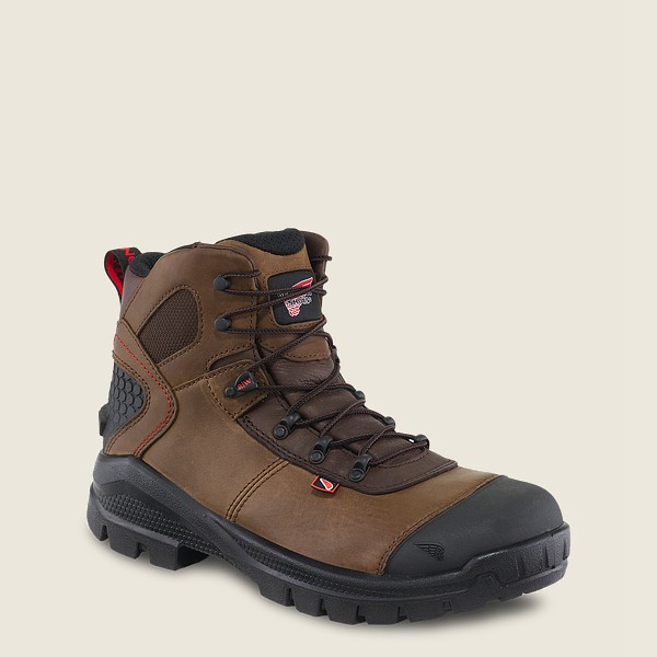 Mens Red Wing Crv™ - 6-inch Soft Toe - Work Boots Brown/Black - OMA698032